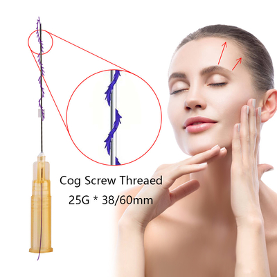 винт Cog иглы 25G 60mm острый поднимая подъем брови винтового нареза Cog Pdo мини